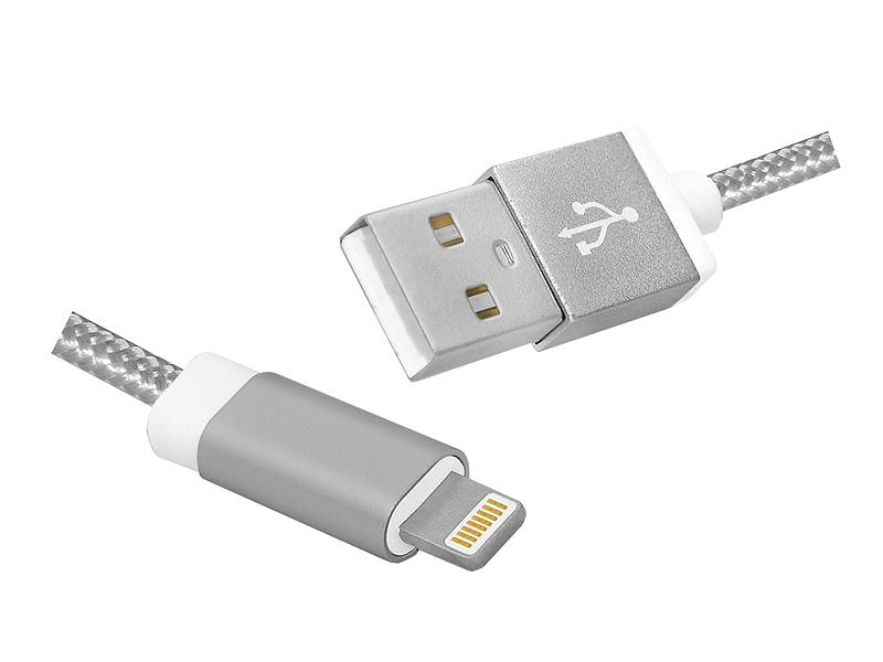 LX8447 USB Cable - iPhone, 1m, silver