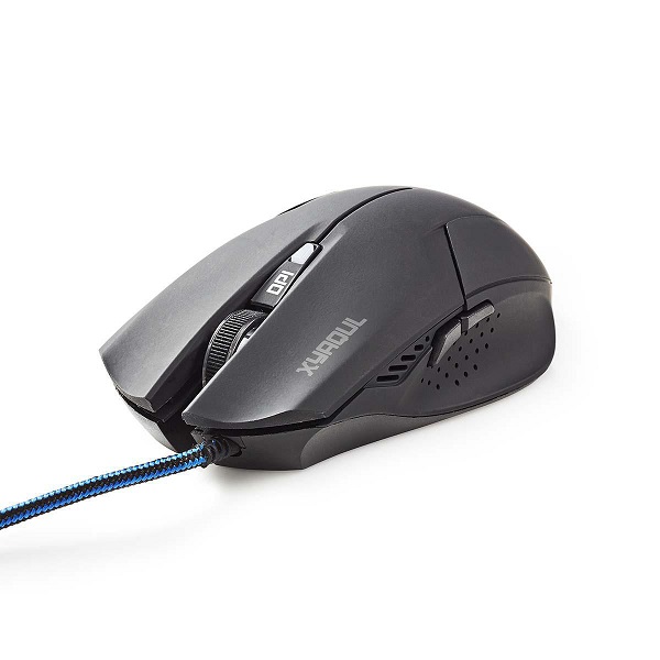 GMWD100BK Gaming Mouse  Wired | 800 / 1200 / 1600 dpi | Adjustable DPI | Number of buttons: 6 | Right-Handed | 1.50 m | LED