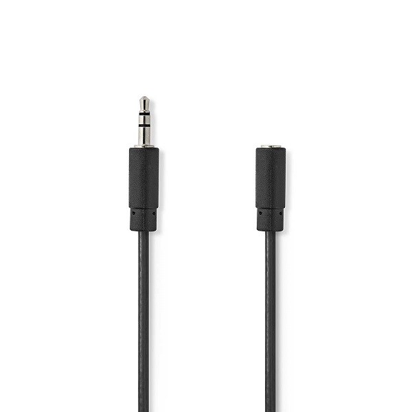 CAGP22050BK10 Stereo audio cable 3.5 mm male-3.5 mm female-1 m