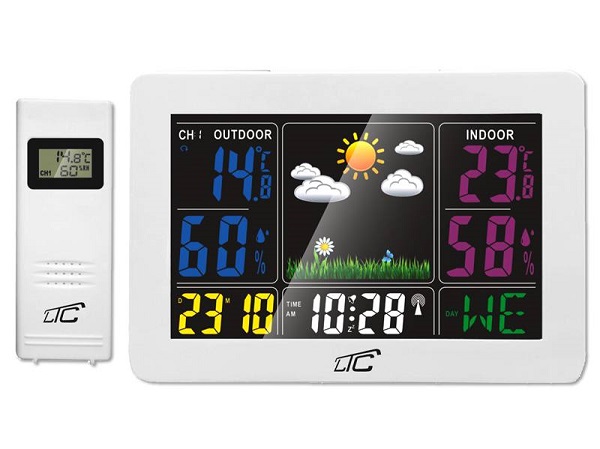 LXSTP07B LTC weather station with color display STP07, WHITE