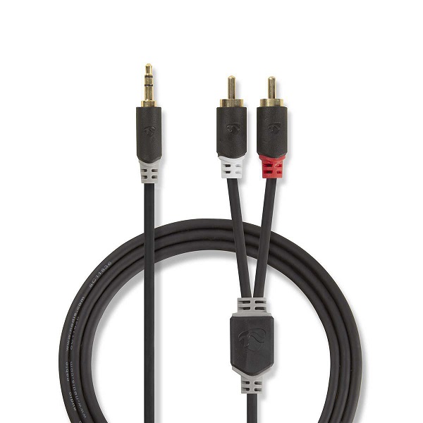 CABW22200AT10-Stereo audio cable | 3,5 mm MALE - 2x RCA MALE | 1 m |