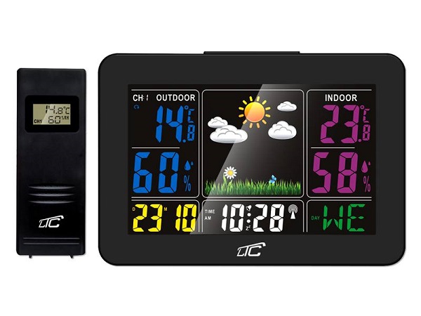 LXSTP07C LTC weather station with color display STP07, BLACK.