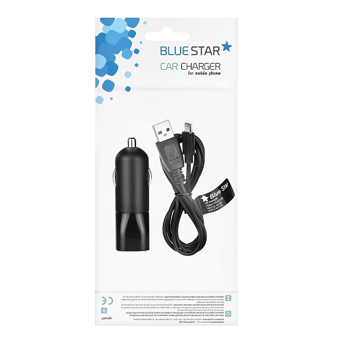 PR-11570 Car Charger Micro USB 2A (Universal) + cable Blue Star