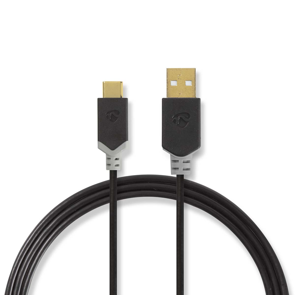 CCBW60601AT30 USB cable -USB 2.0 | USB-A male | USB-C™ male | 60 W | 480 Mbps | Gilded | 3.00 m