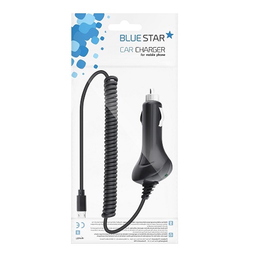 PR-98822 Auto lādētājs Micro USB 2A (universāls) Blue Star