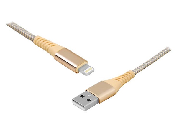 LX8573G USB-Iphone cable, 1m, gold color