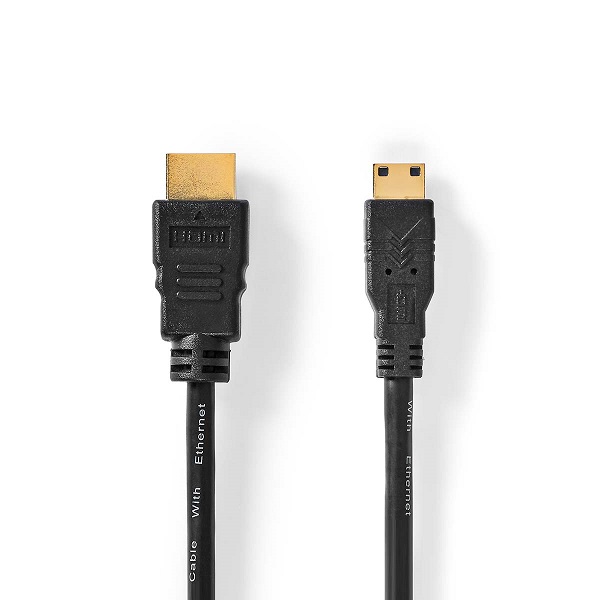 High-speed cable with Ethernet-HDMI™-HDMI™ mini connector | 4K@30Hz | 10.2Gb/3.00m-CVGP34500BK30