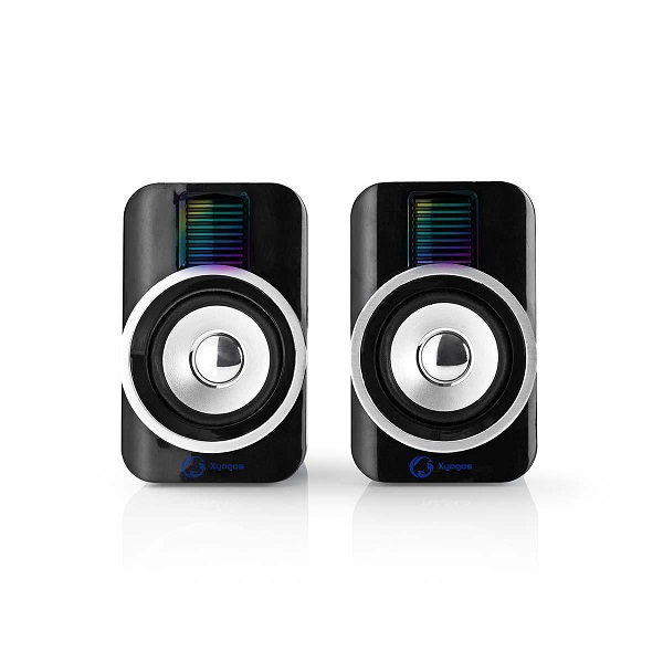 GSPR20020BK Gaming Speaker  Speaker channels: 2.0 | USB Powered | 3.5 mm Male | 30 W | RGB | Volume control