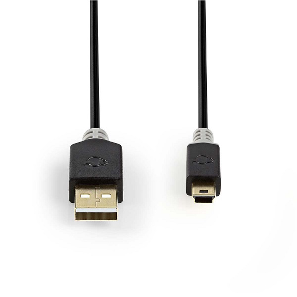 CCBP60300AT20 USB Vads-USB 2.0 | USB-A Male | USB Mini-B 5 pin Male | 480 Mbps | Apzeltīts | 2.0