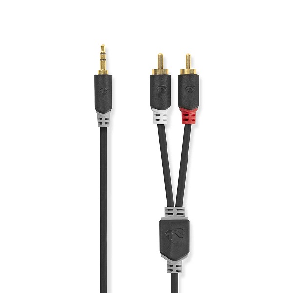 CABW22200AT05-Соединительный провод | 3,5 mm MALE - 2x RCA MALE | 5 m |