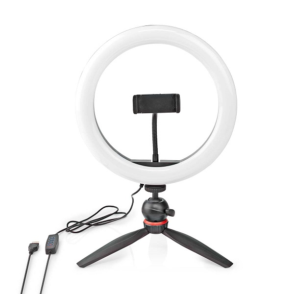 RLSTND100BK Ring light 10 inch | 120 LEDs | 2700 - 6700 K | Tripod | Black