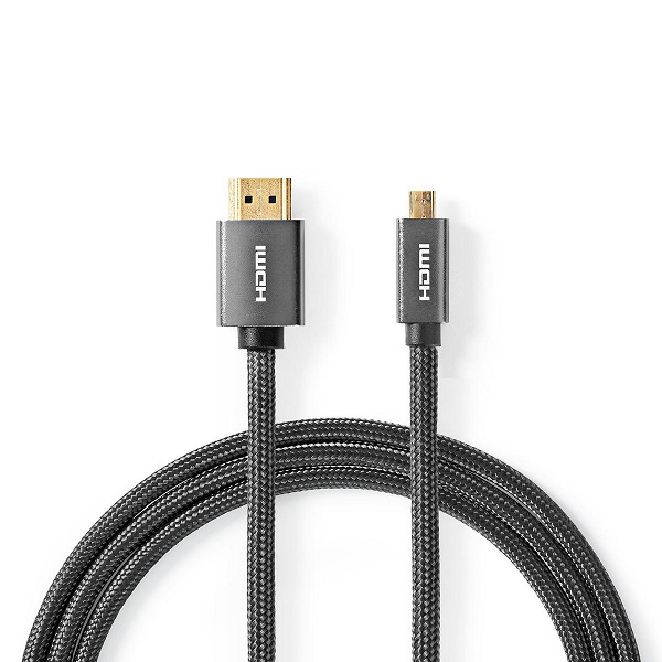 CVTB34700GY20 High Speed HDMI™ Cable with Ethernet-HDMI™ maler | HDMI™ Micro male | 4K@60H | 2.00  m