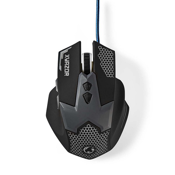 GMWD200BK Gaming Mouse  Wired | 800 / 1200 / 1600 / 2400 dpi | Adjustable DPI | Number of buttons: 7 | Right-Handed | 1.50 m | LED