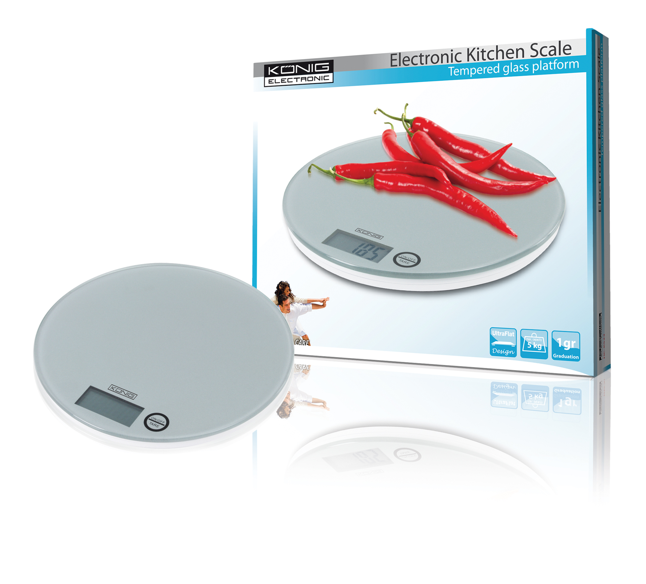 Kitchen scale white HC-KS23N